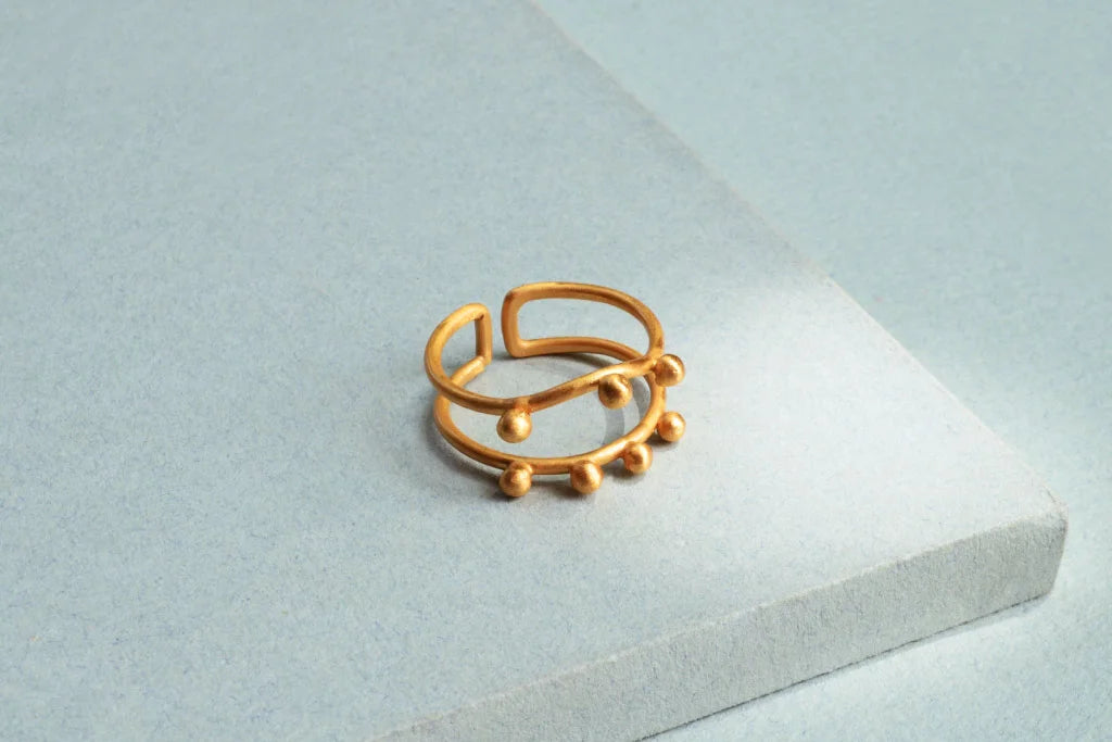 Linaka - Fruit ring, gold plated