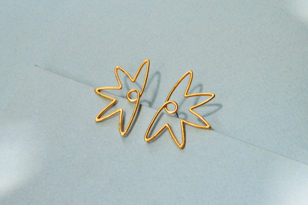 Aadapi - Vine earrings, gold plated