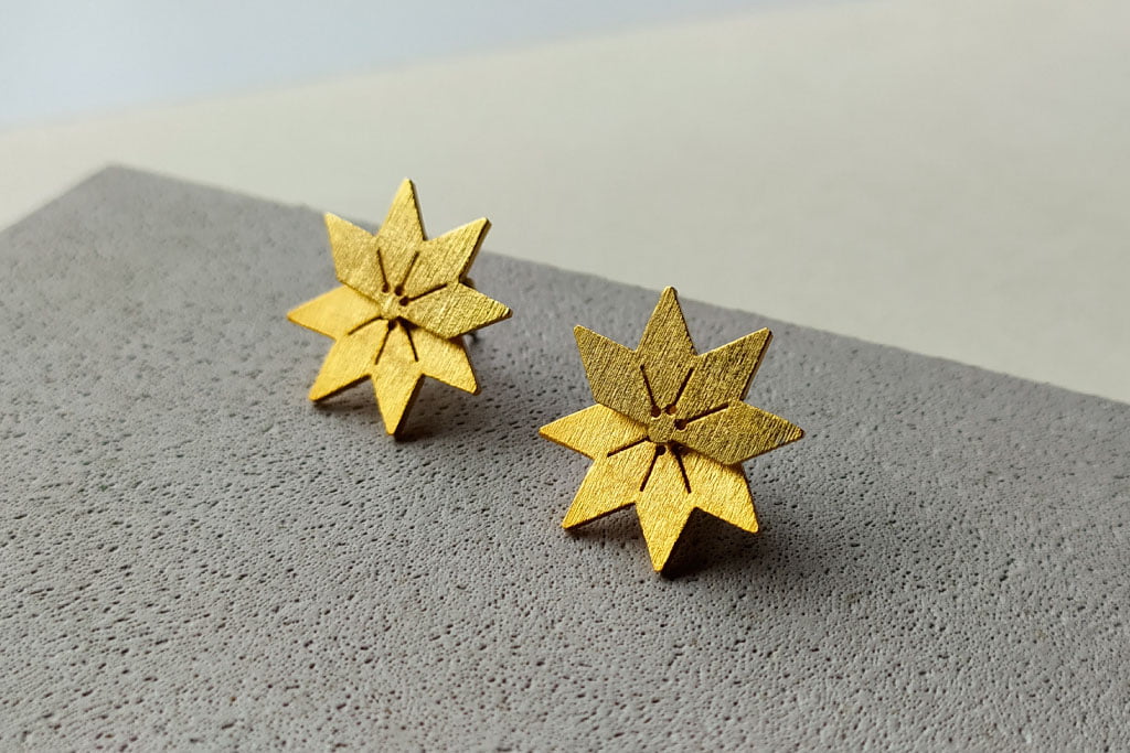 Uten - Little earrings, gold plated