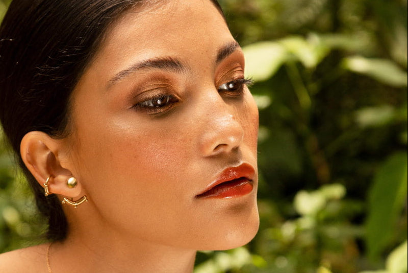 Uripau - Stream earrings, gold plated