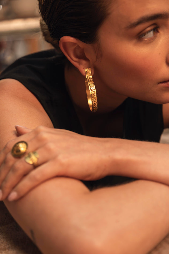 Peduba - Vessel earrings, gold plated