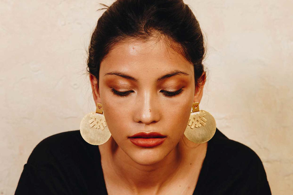 Muyu - Circle earrings, gold plated